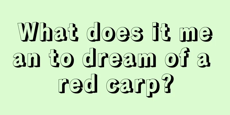 What does it mean to dream of a red carp?