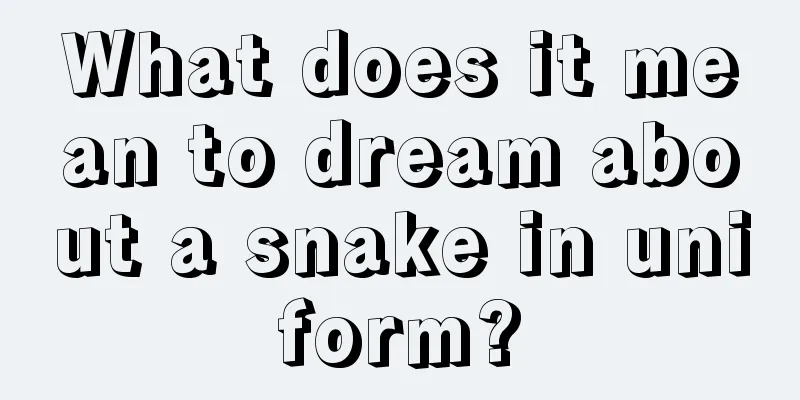 What does it mean to dream about a snake in uniform?