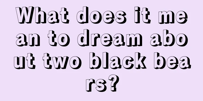 What does it mean to dream about two black bears?