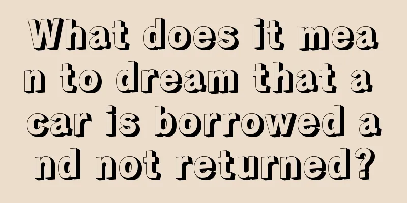 What does it mean to dream that a car is borrowed and not returned?