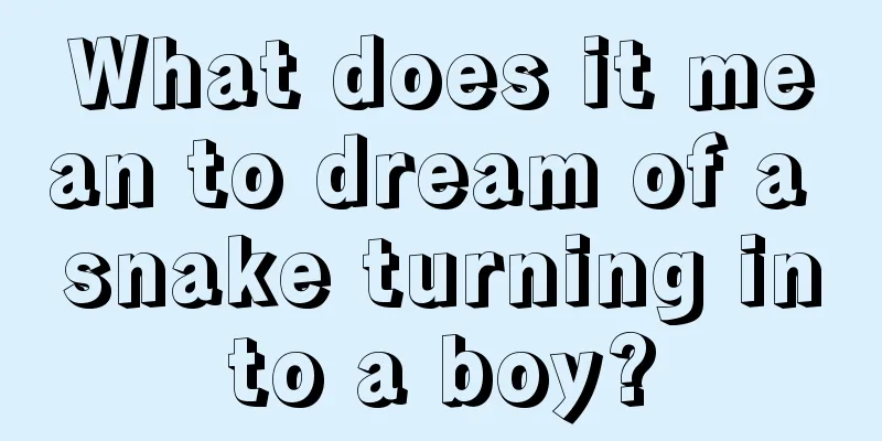 What does it mean to dream of a snake turning into a boy?