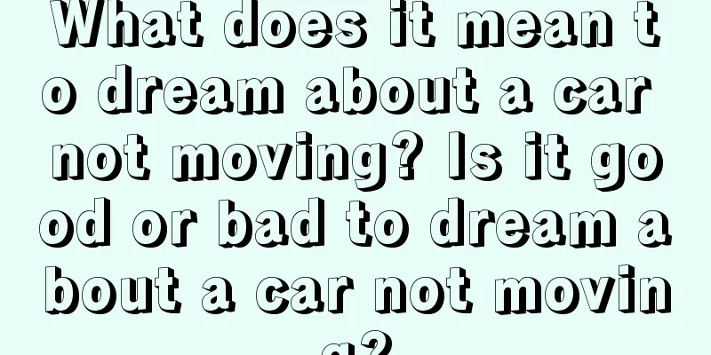 What does it mean to dream about a car not moving? Is it good or bad to dream about a car not moving?