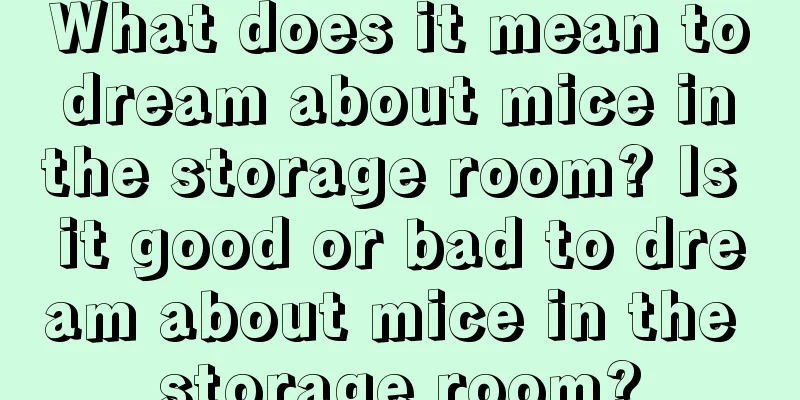 What does it mean to dream about mice in the storage room? Is it good or bad to dream about mice in the storage room?