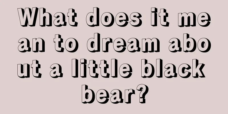 What does it mean to dream about a little black bear?