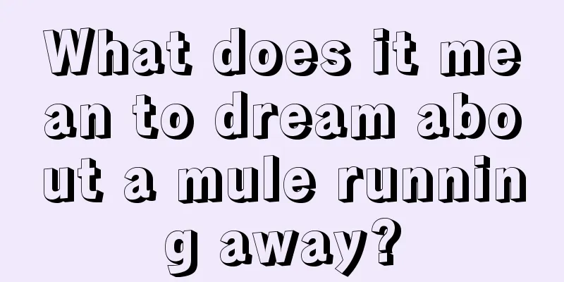 What does it mean to dream about a mule running away?