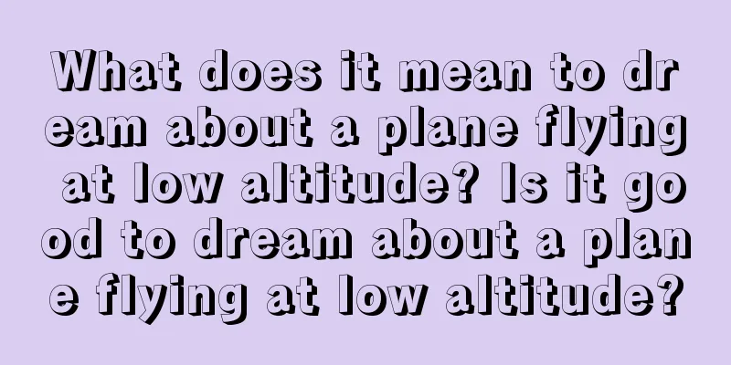 What does it mean to dream about a plane flying at low altitude? Is it good to dream about a plane flying at low altitude?