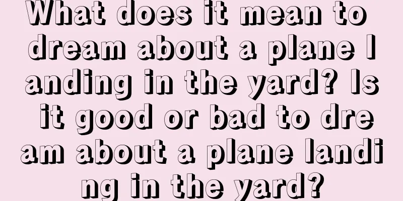 What does it mean to dream about a plane landing in the yard? Is it good or bad to dream about a plane landing in the yard?