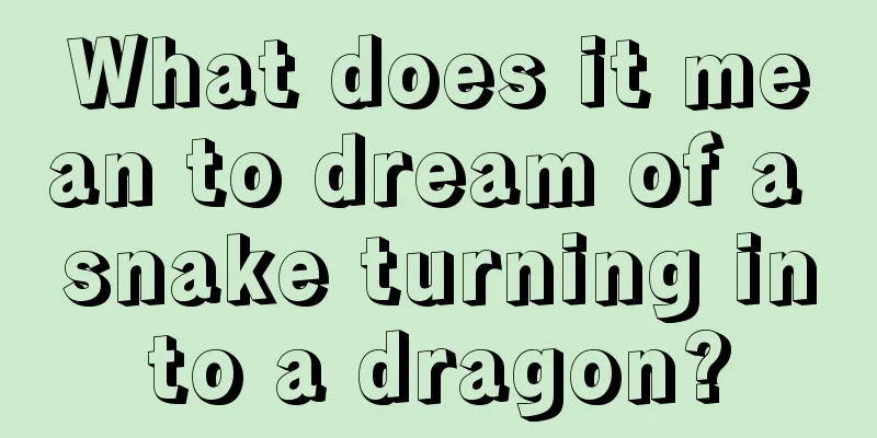 What does it mean to dream of a snake turning into a dragon?