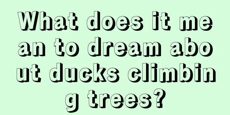 What does it mean to dream about ducks climbing trees?