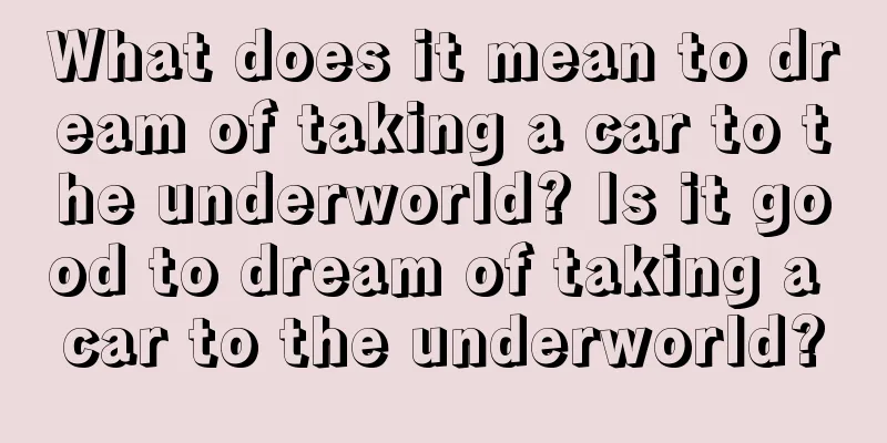 What does it mean to dream of taking a car to the underworld? Is it good to dream of taking a car to the underworld?