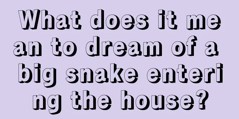 What does it mean to dream of a big snake entering the house?