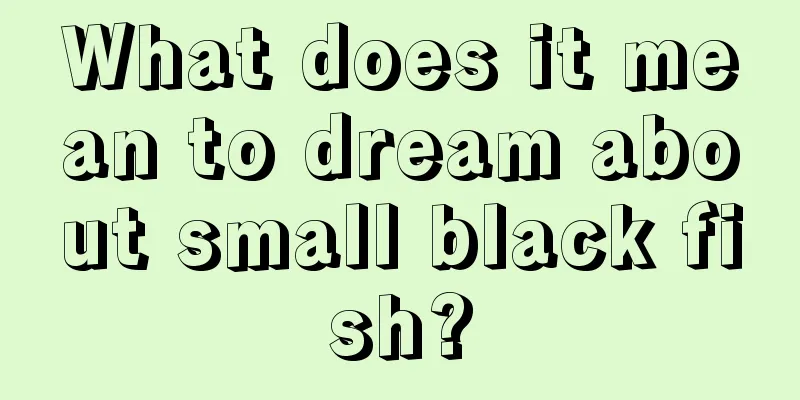 What does it mean to dream about small black fish?