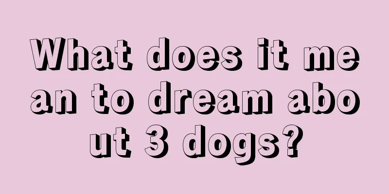 What does it mean to dream about 3 dogs?