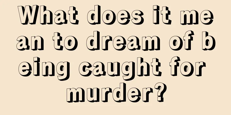 What does it mean to dream of being caught for murder?