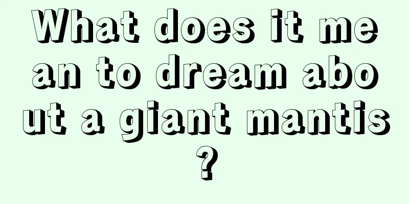 What does it mean to dream about a giant mantis?