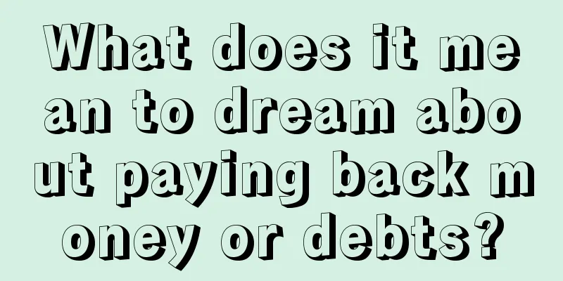 What does it mean to dream about paying back money or debts?