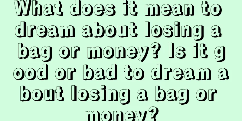 What does it mean to dream about losing a bag or money? Is it good or bad to dream about losing a bag or money?