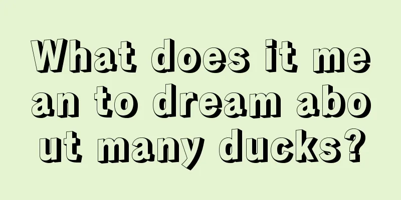 What does it mean to dream about many ducks?