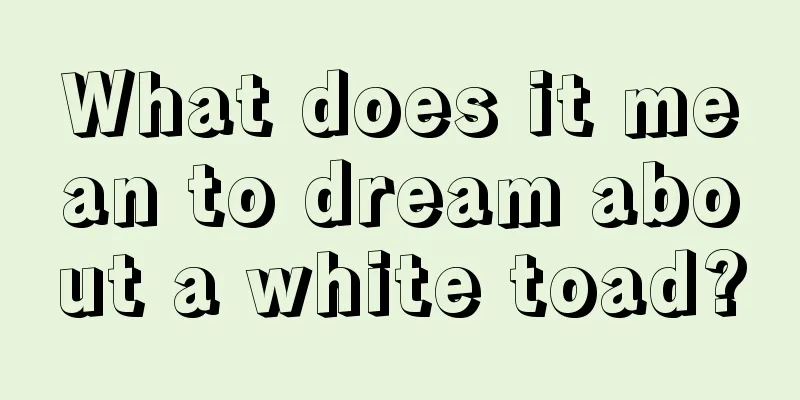 What does it mean to dream about a white toad?