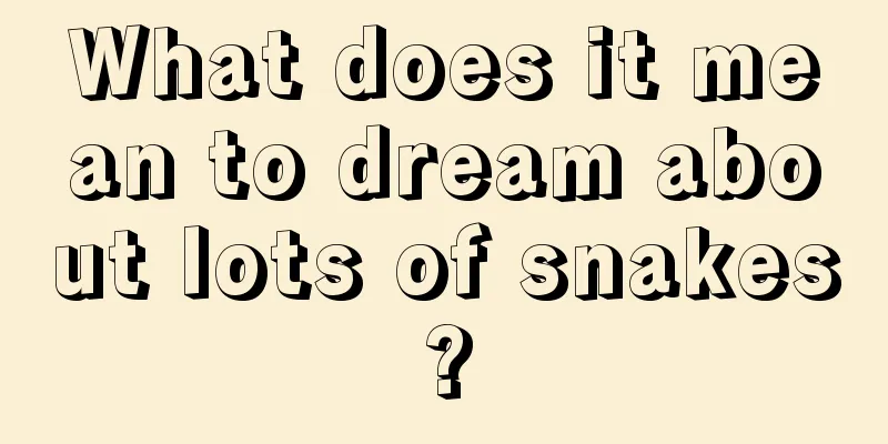 What does it mean to dream about lots of snakes?