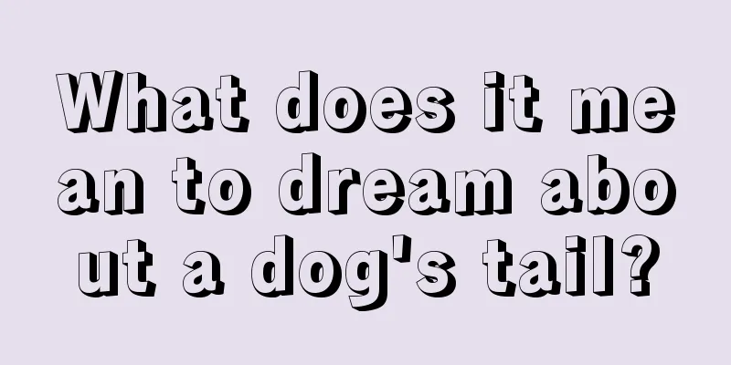 What does it mean to dream about a dog's tail?