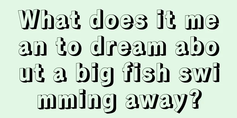 What does it mean to dream about a big fish swimming away?