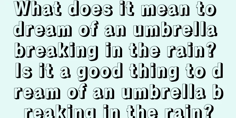 What does it mean to dream of an umbrella breaking in the rain? Is it a good thing to dream of an umbrella breaking in the rain?