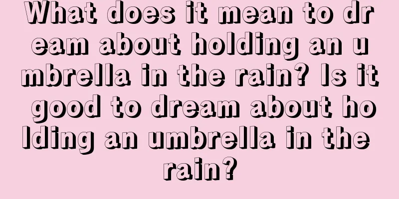 What does it mean to dream about holding an umbrella in the rain? Is it good to dream about holding an umbrella in the rain?