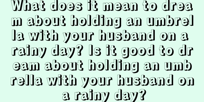 What does it mean to dream about holding an umbrella with your husband on a rainy day? Is it good to dream about holding an umbrella with your husband on a rainy day?