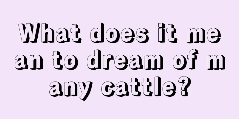 What does it mean to dream of many cattle?