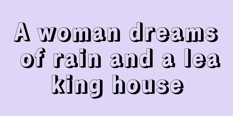 A woman dreams of rain and a leaking house