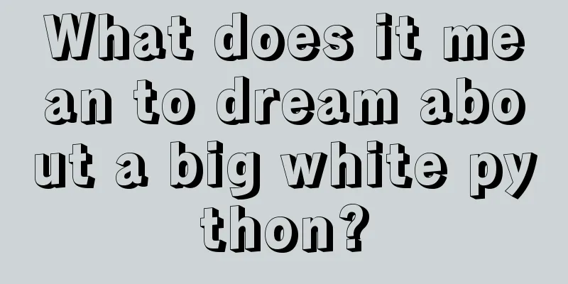 What does it mean to dream about a big white python?