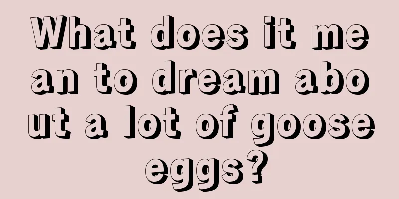 What does it mean to dream about a lot of goose eggs?