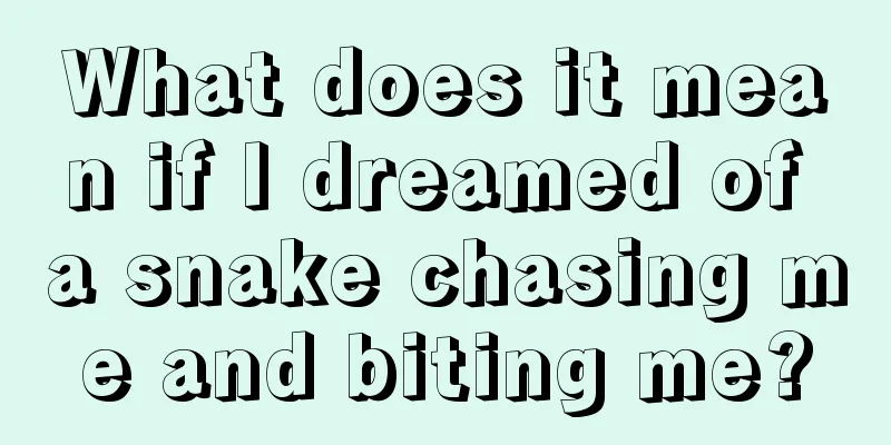 What does it mean if I dreamed of a snake chasing me and biting me?