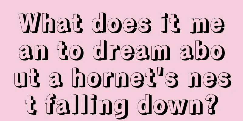 What does it mean to dream about a hornet's nest falling down?