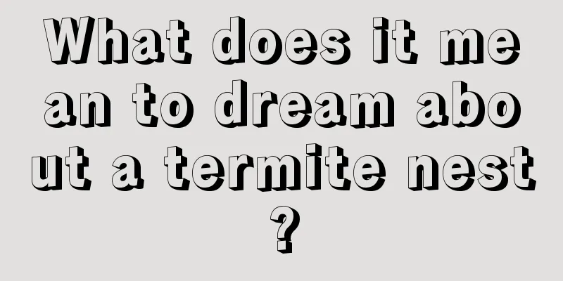 What does it mean to dream about a termite nest?