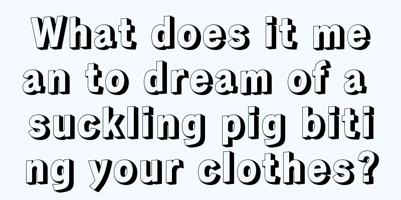 What does it mean to dream of a suckling pig biting your clothes?