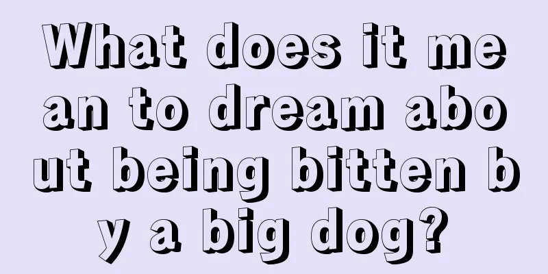 What does it mean to dream about being bitten by a big dog?