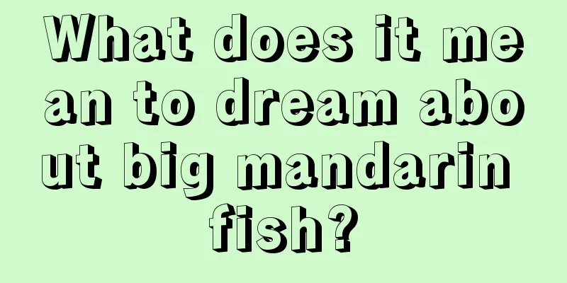 What does it mean to dream about big mandarin fish?