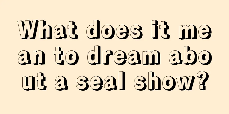 What does it mean to dream about a seal show?