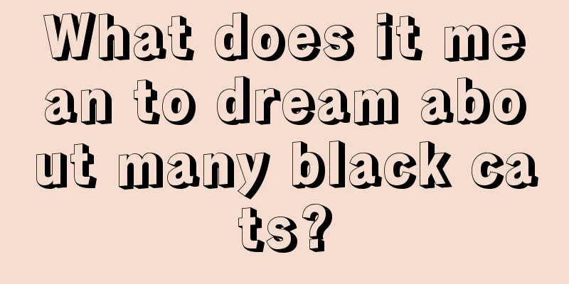 What does it mean to dream about many black cats?