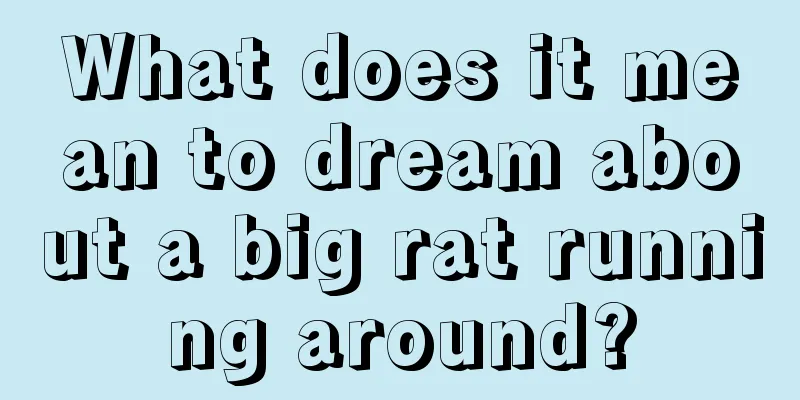 What does it mean to dream about a big rat running around?