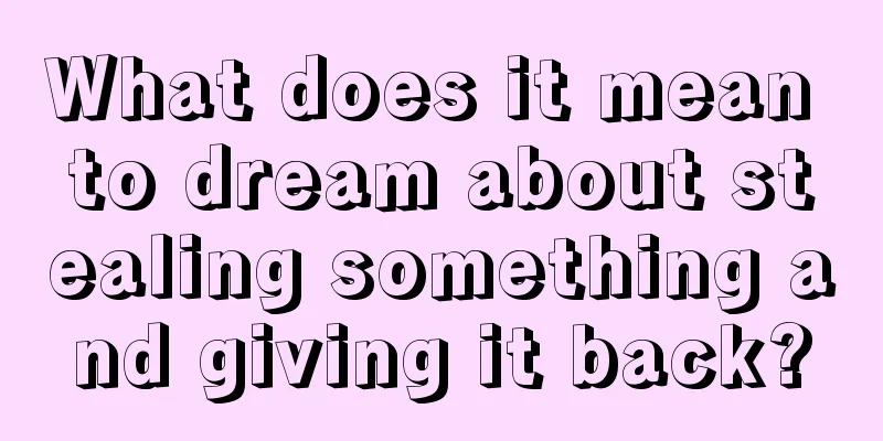 What does it mean to dream about stealing something and giving it back?