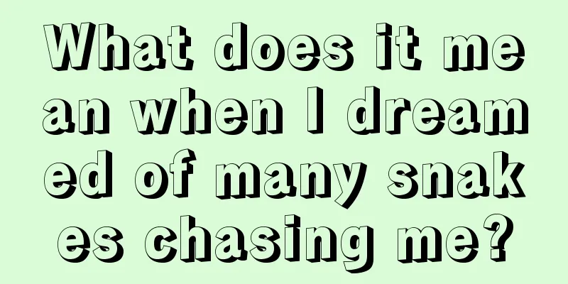 What does it mean when I dreamed of many snakes chasing me?