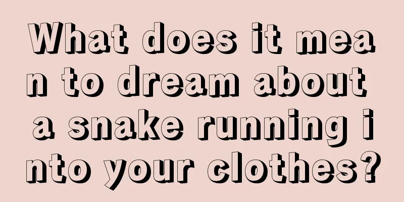 What does it mean to dream about a snake running into your clothes?