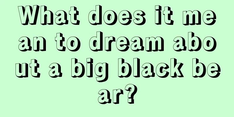 What does it mean to dream about a big black bear?