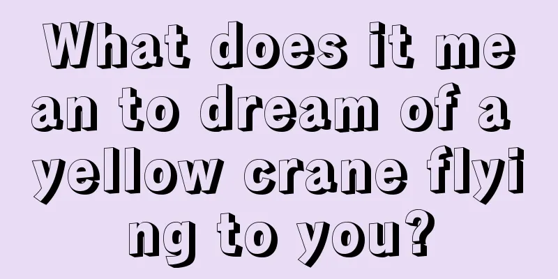 What does it mean to dream of a yellow crane flying to you?