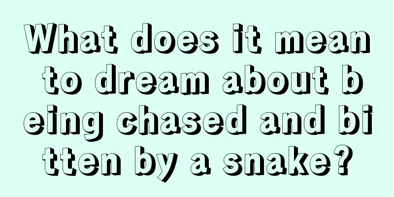 What does it mean to dream about being chased and bitten by a snake?