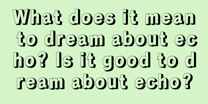 What does it mean to dream about echo? Is it good to dream about echo?