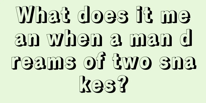 What does it mean when a man dreams of two snakes?